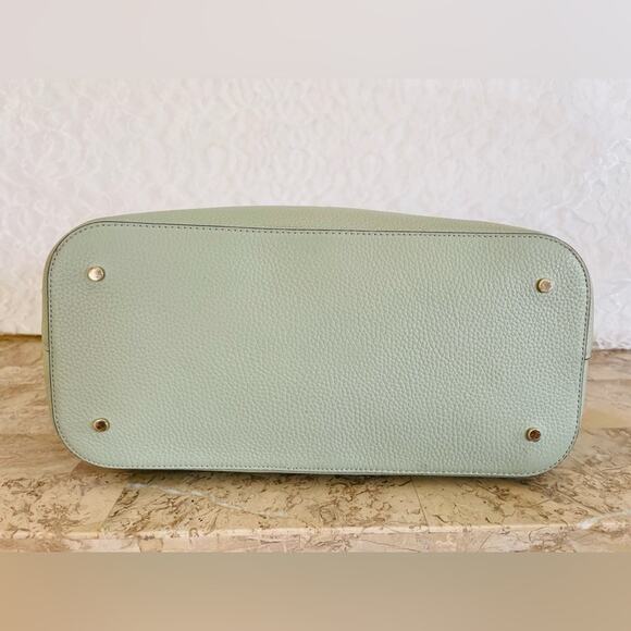KATE SPADE mint pebble leather large tote shoulder bag - Picture 6 of 9
